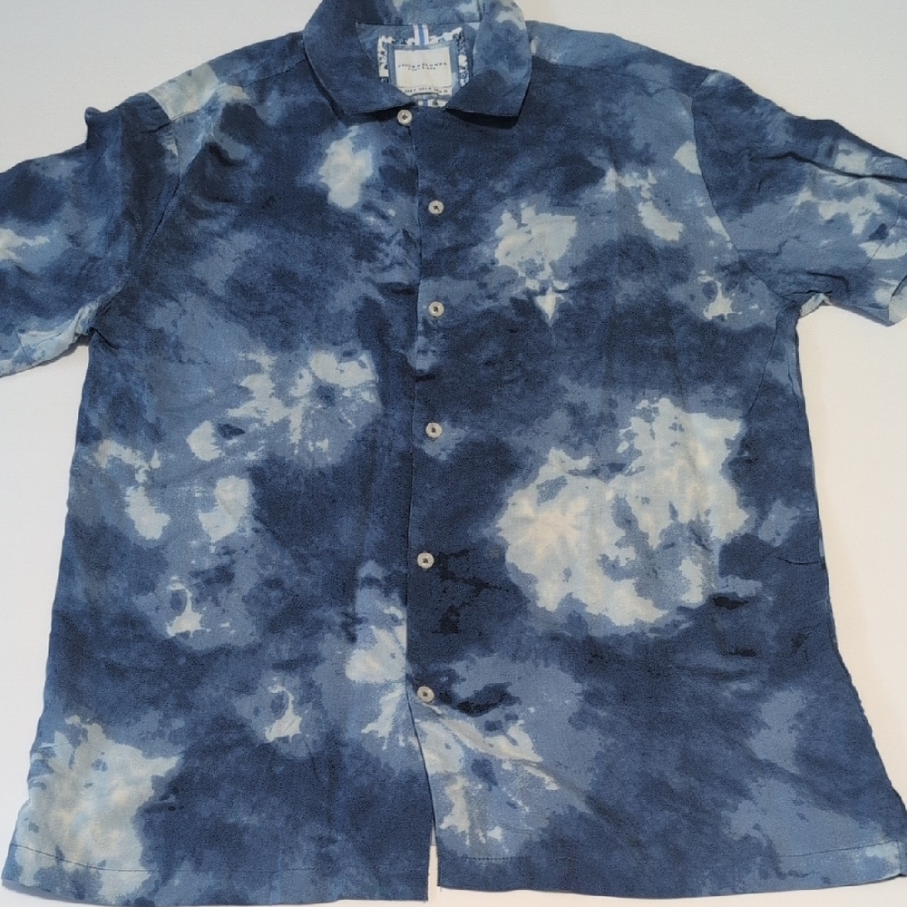 Denim & Flower Blue Tie-Dye Casual Shirt